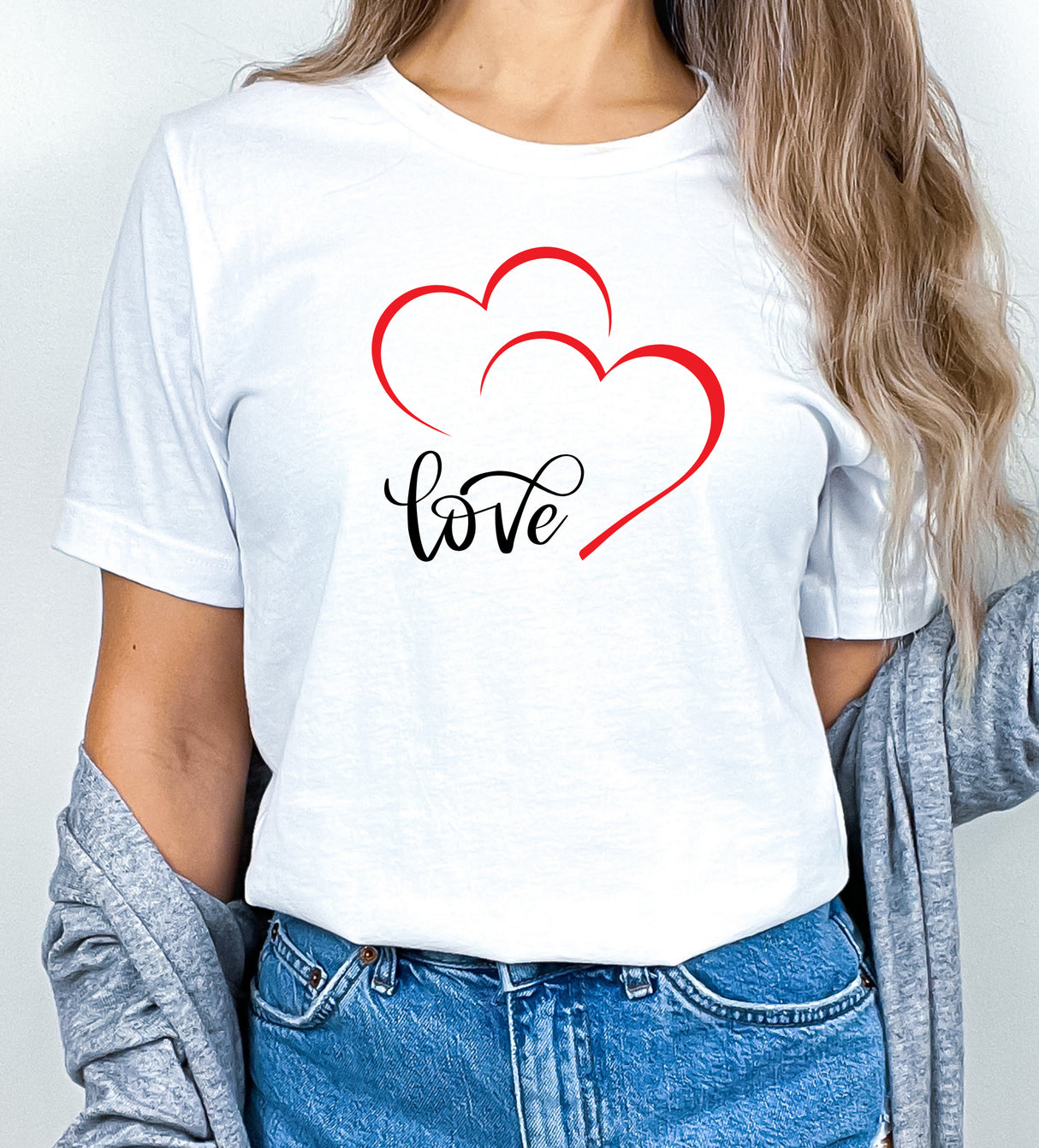 Tricou dama oversize din bumbac 100% cu text LOVE