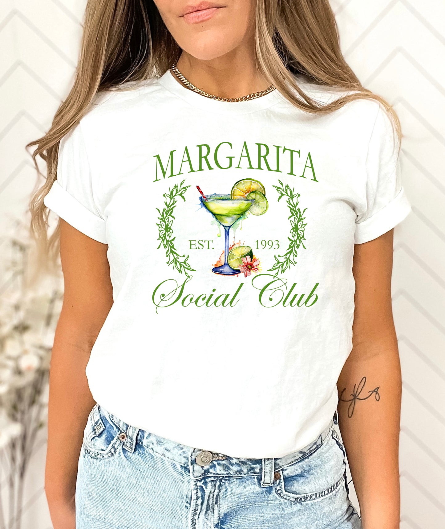 Tricou de dama oversize din bumbac 100% Party cu imprimeu MARGARITA