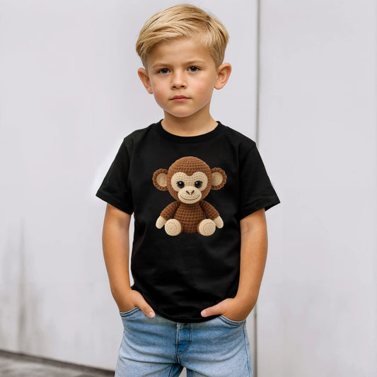 Tricou baieti din bumbac 100% cu imprimeu MONKEY