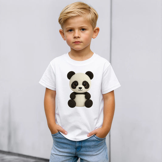 Tricou baieti din bumbac 100% cu imprimeu PANDA