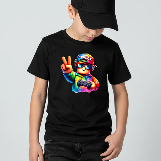 Tricou baieti din bumbac 100% cu imprimeu PEACE