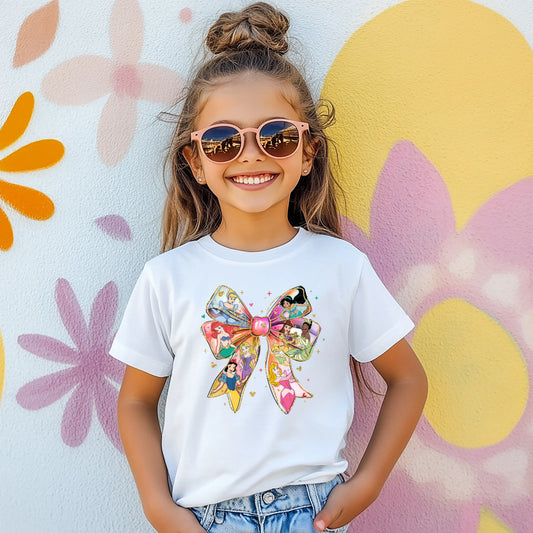 Tricou de fete din bumbac 100% cu imprimeu PRINCESS BOW