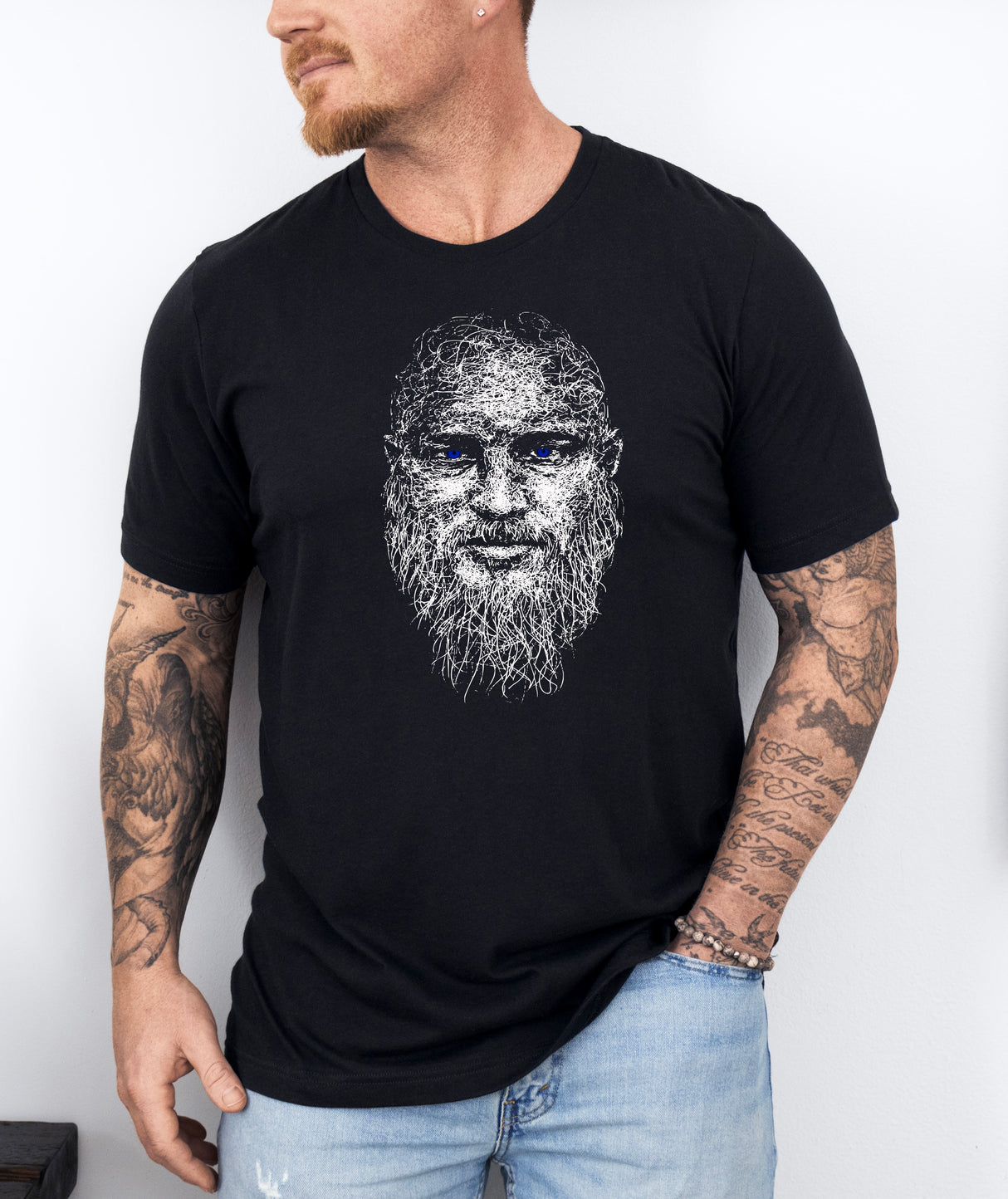 Tricou barbatesc din bumbac 100% regular fit cu personaje film RAGNAR