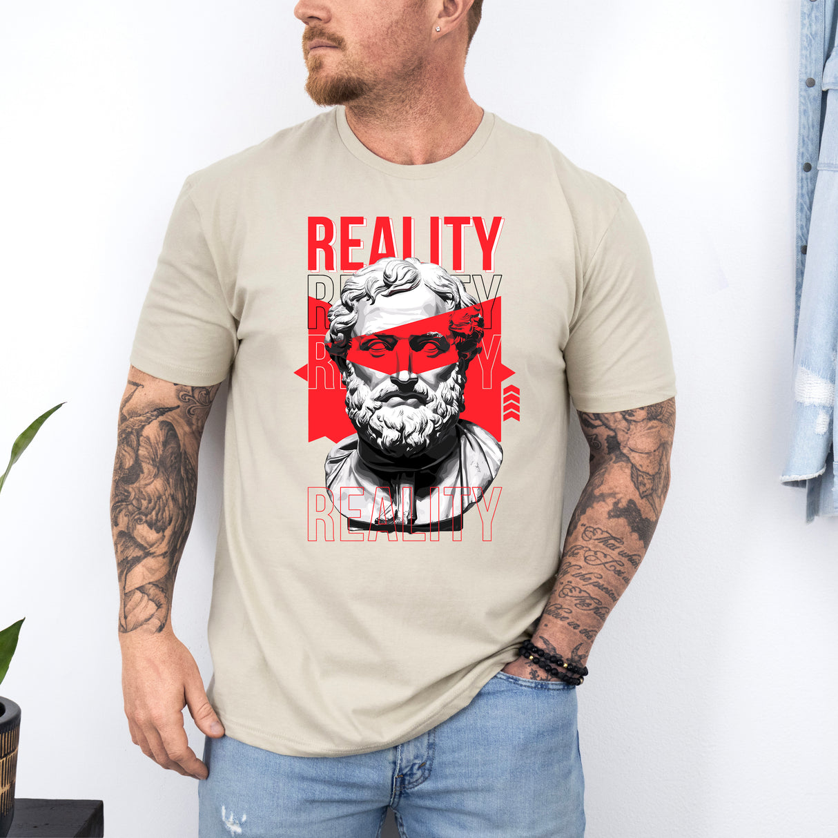 Tricou barbati din bumbac 100% regular fit Urban cu imprimeu REALITY