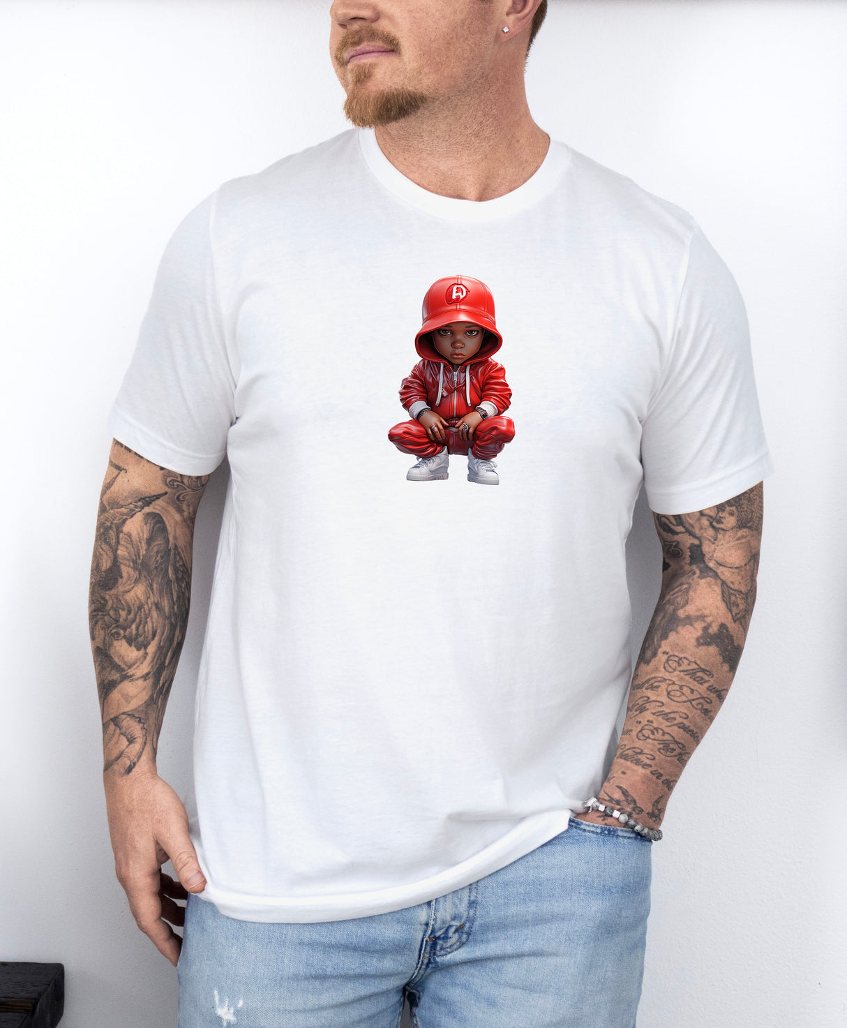 Tricou barbatesc din bumbac 100% regular fit cu imprimeu RED BOY