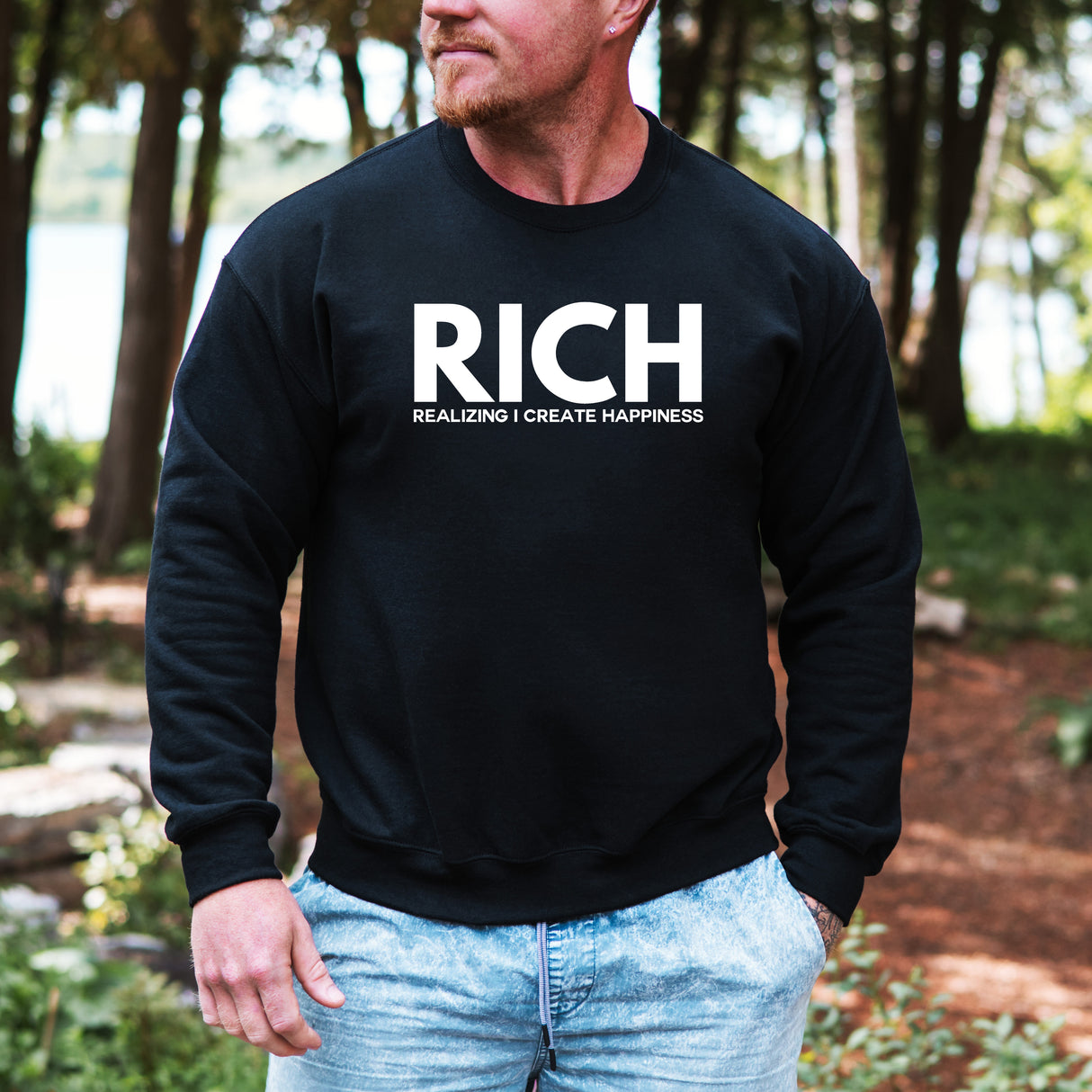 Hanorac barbati regular fit cu text RICH