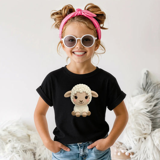 Tricou fete din bumbac 100% cu imprimeu SHEEP