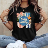 Tricou dama oversize din bumbac 100% de Vara STAY SALTY