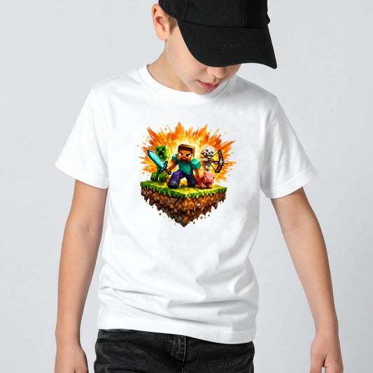 Tricou de baieti din bumbac 100% cu imprimeu STEVE