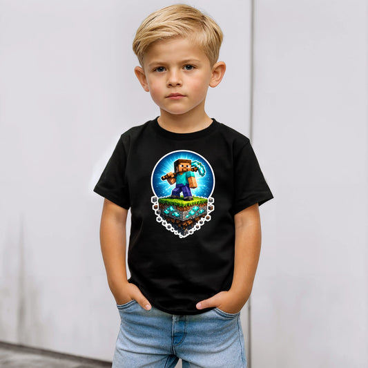 Tricou de baieti din bumbac 100% cu imprimeu SUPER STEVE