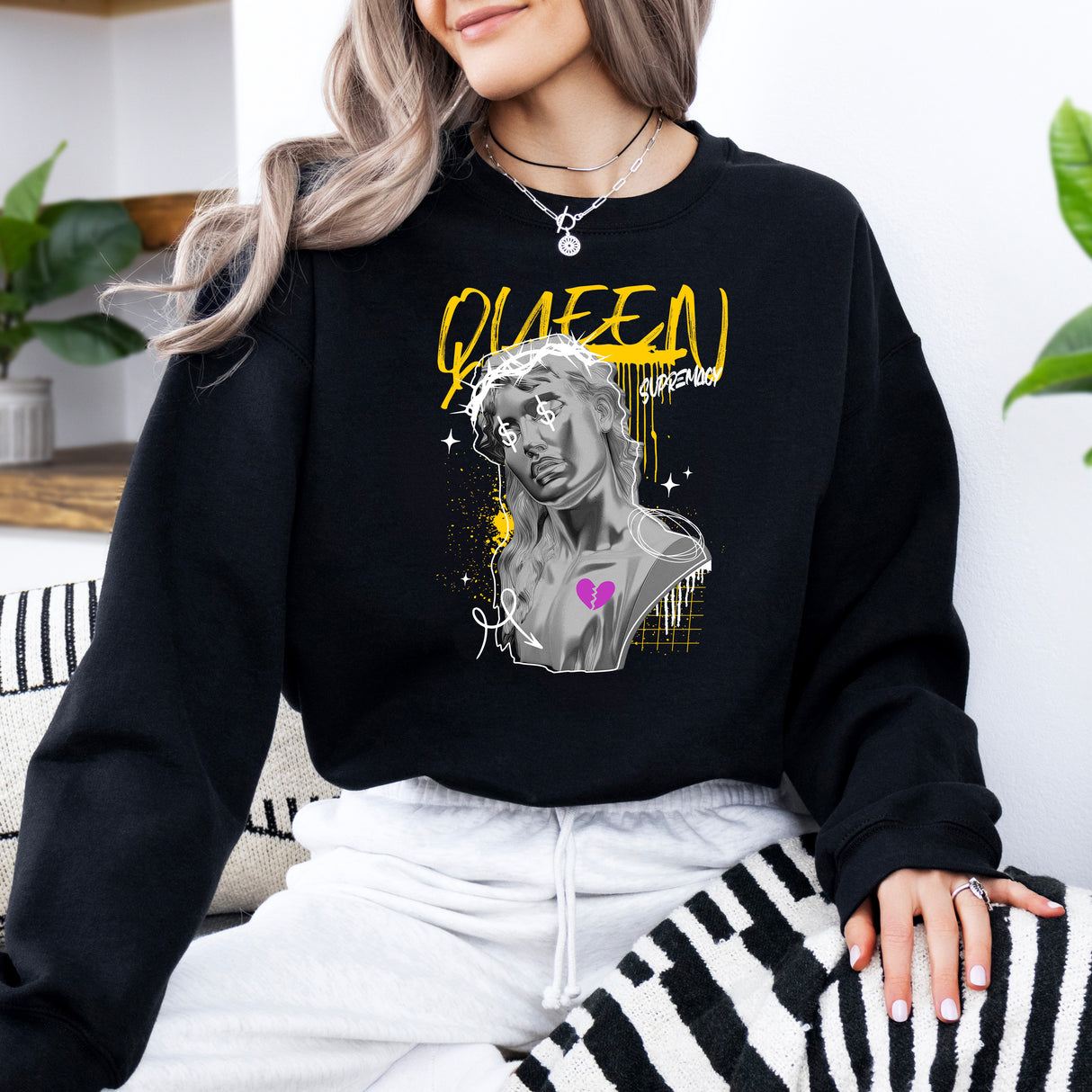 Hanorac dama oversize streetwear cu imprimeu SUPREMACY