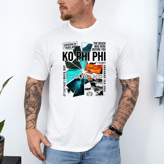 Tricou barbati din bumbac 100% Travel cu imprimeu THAILAND