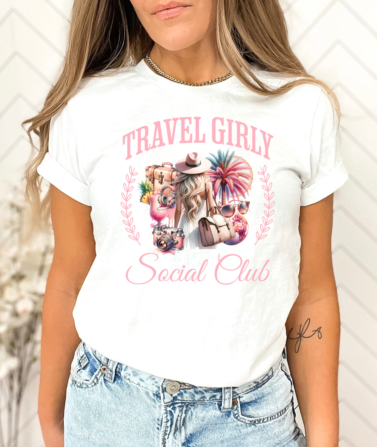 Tricou de dama oversize din bumbac 100% de Vara TRAVEL GIRLY