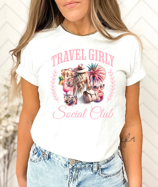 Tricou oversize TRAVEL GIRLY