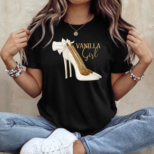 Tricou dama oversize din bumbac 100% Fashion cu imprimeu VANILLA GIRL