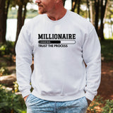 Hanorac barbatesc regular fit cu mesaj TRUST THE PROCESS