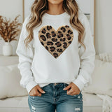 Hanorac dama oversize cu imprimeu LEO HEART