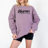 Hanorac dama oversize cu mesaj HER STORY