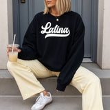 Hanorac dama oversize cu text LATINA