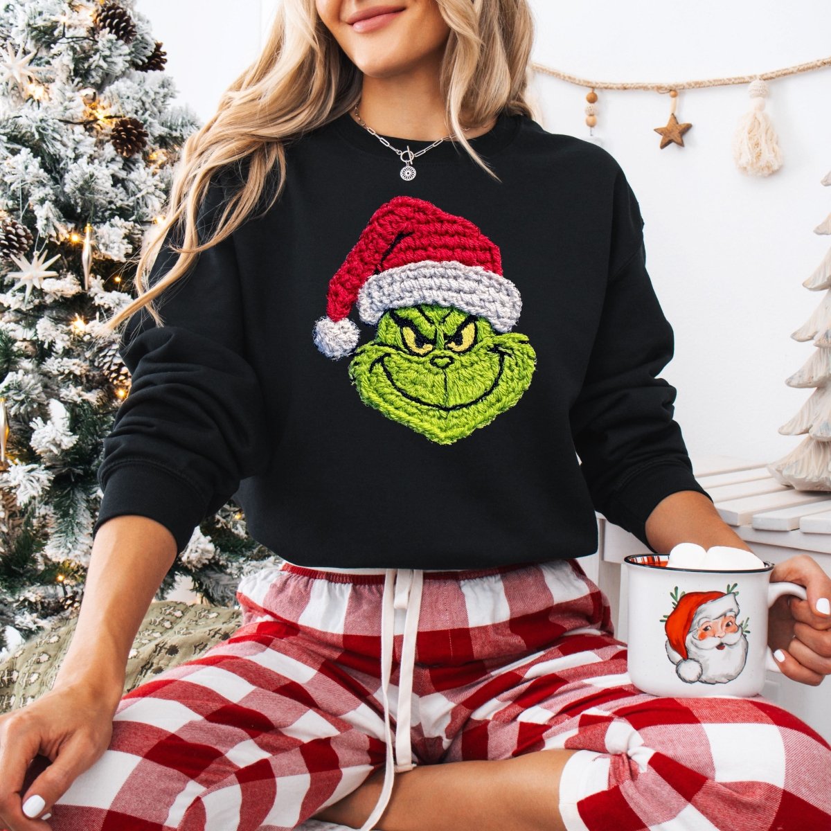Hanorac dama oversize de Craciun CHRISTMAS GRINCH