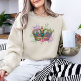 Hanorac dama oversize Fashion cu imprimeu COLORFUL CROWN