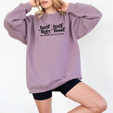 Hanorac de dama oversize cu mesaj HALF