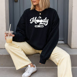 Hanorac de dama oversize cu mesaj MOODY