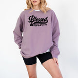 Hanorac de dama oversize cu text BLESSED