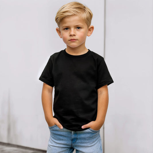 Set 3 tricouri baieti din bumbac 100% simple negre
