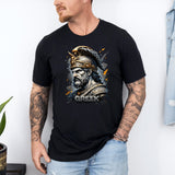 Tricou barbatesc din bumbac 100% regular fit cu imprimeu GREEK