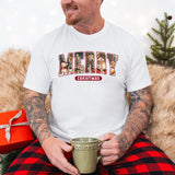 Tricou barbati din bumbac 100% regular fit de Craciun MERRY CHRISTMAS