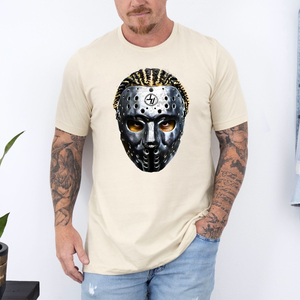 Tricou barbati din bumbac 100% regular fit Streetwear cu imprimeu HOCKEY