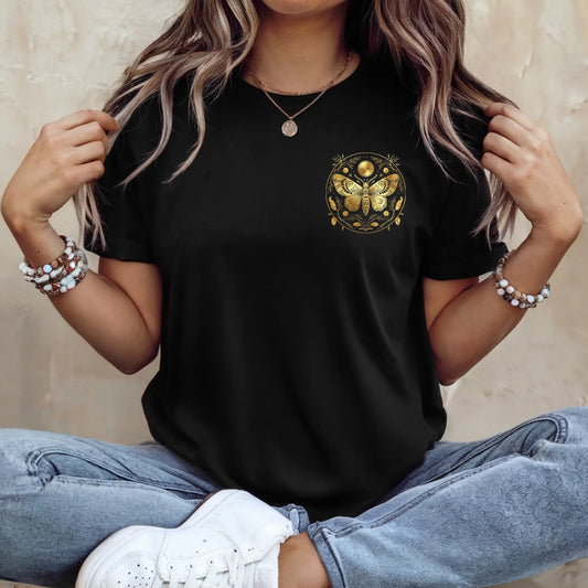 Tricou dama oversize din bumbac 100% cu imprimeu GOLDFLY