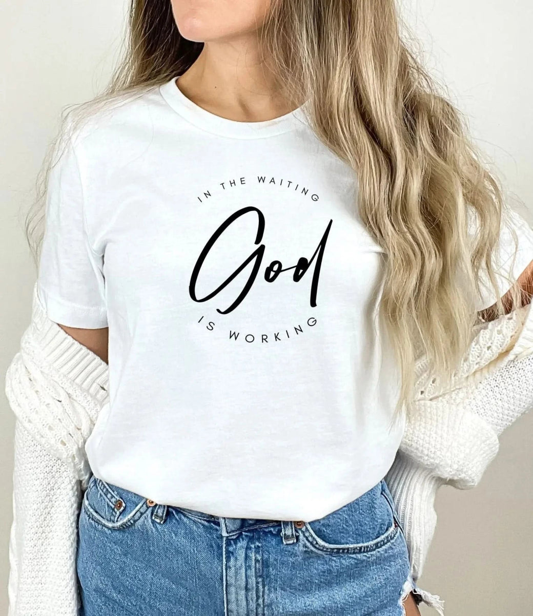 Tricou dama oversize din bumbac 100% cu mesaj GOD