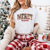 Tricou dama oversize din bumbac 100% de Craciun MERRY CHRISTMAS