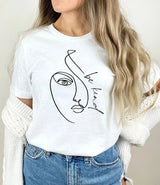 Tricou dama oversize din bumbac 100% Minimalist cu imprimeu BE KIND ART