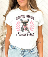 Tricou de dama oversize din bumbac 100% cu catei FRENCHIE