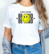 Tricou de dama oversize din bumbac 100% cu mesaj BE KIND