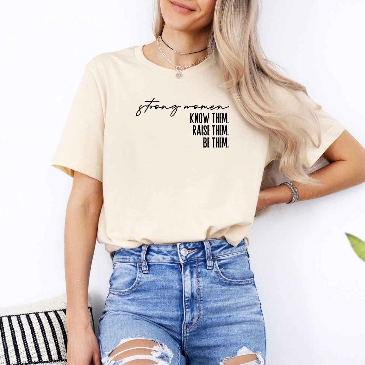 Tricou de dama oversize din bumbac 100% cu mesaj STRONG WOMEN