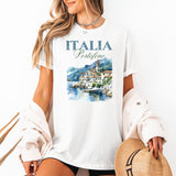 Tricou de dama oversize din bumbac 100% Travel cu imprimeu PORTOFINO