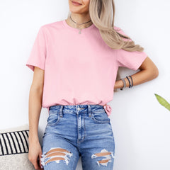 Set 3 tricouri dama oversize din bumbac 100% simple roz
